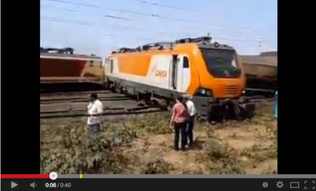 بالفيديو.. اصطدام قطارين في المحمدية