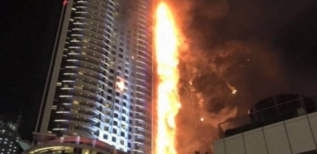 شرطة دبي: حريق الفندق ليلة رأس السنة كان بسبب تماس كهربائي