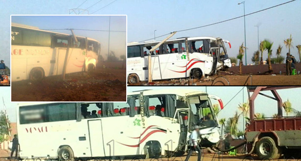 مراكش..  قتيل وجرحى في اصطدام سيارة إسعاف بحافلة (صور)