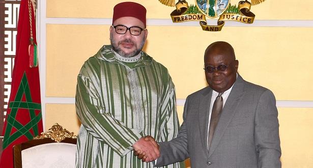 في بيان مشترك.. الملك والرئيس الغاني يدعوان إلى تطوير شراكة اقتصادية حقيقية بين البلدين