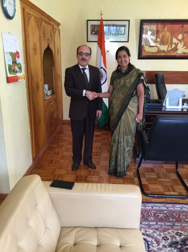 بعد سفيرة كندا.. العماري يستقبل سفيرة الهند