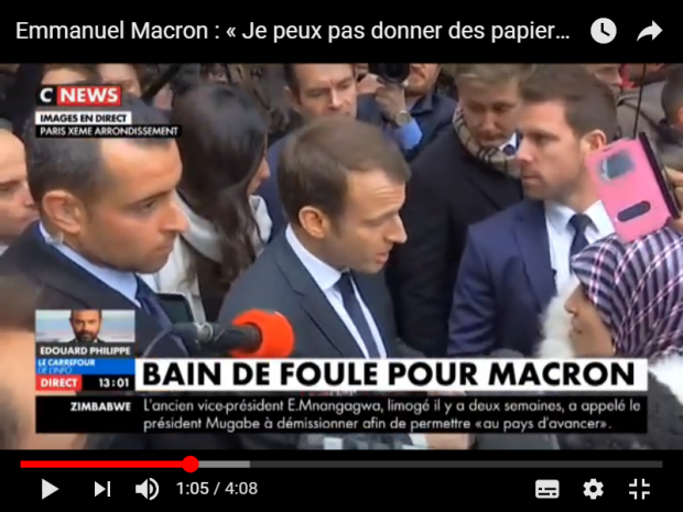 بالفيديو من باريس: ماكرون ينصح مغربية بالرجوع إلى بلدها!