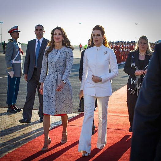 ملكة الأردن بعد وصولها إلى المغرب: مع صديقتي العزيزة الأميرة للا سلمى