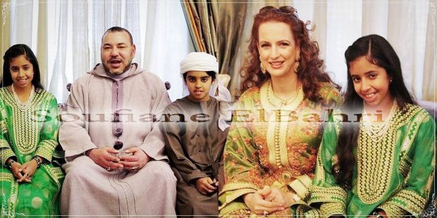 القصر الملكي في الرباط.. الملك وزوجته رفقة أبناء الشيخ منصور بن زايد آل نهيان