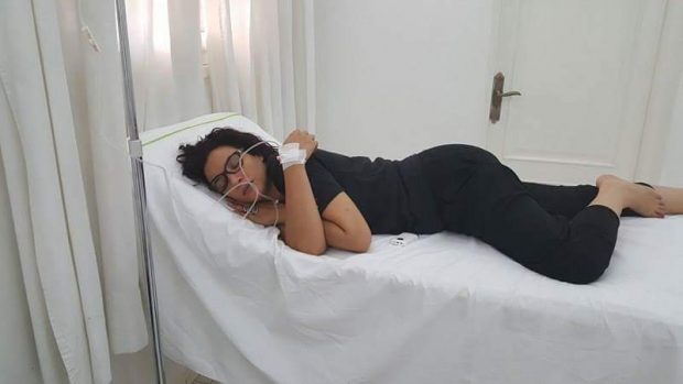 بالصور.. لبنى أبيضار في المصحة