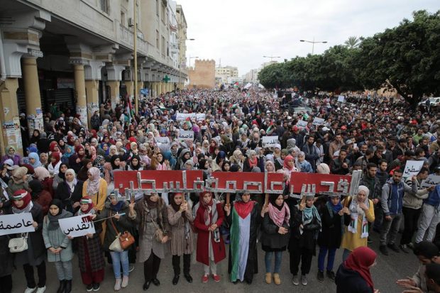 روبورتاج مصور.. مشاهد من مسيرة التضامن مع فلسطين