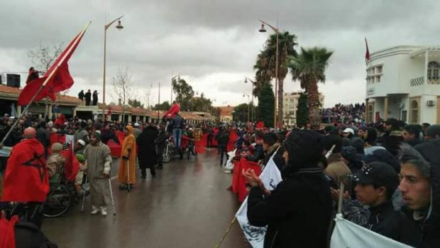 بالصور من جرادة.. إضراب عام ومسيرات متفرقة