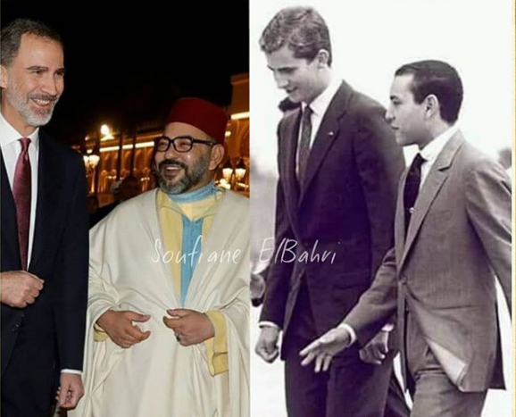 صورة من الأرشيف.. الملك محمد السادس والعاهل الإسباني أيام الشباب