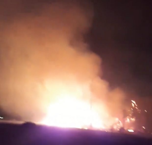 بالفيديو من تارودانت.. حريق في مدخل المدينة