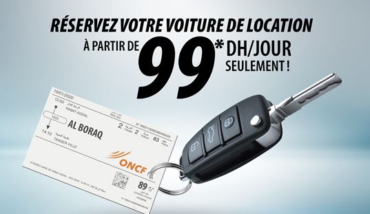 سيارات للكراء ابتداء من 99 درهما.. ONCF يطلق خدمة جديدة “قطار+ سيارة”