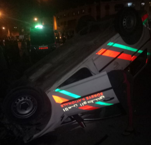 الفيديو قديم.. مديرية الحموشي تنفي انقلاب سيارة أمن في المحمدية