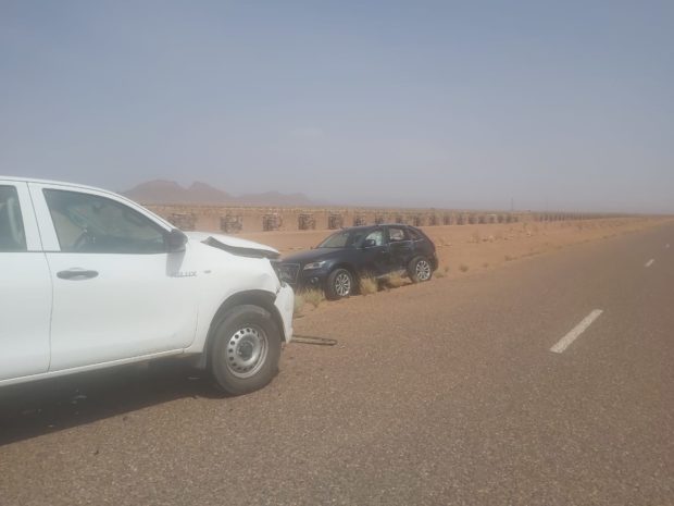 كان يتفقد مشروعا قرب المطار.. رئيس المجلس الإقليمي لزاكورة دار كسيدة (صورة)