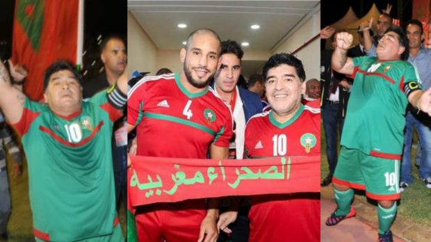 أحب المملكة وشارك في مباراة ذكرى المسيرة الخضراء في العيون.. ذكريات مارادونا في المغرب! (صور وفيديو)