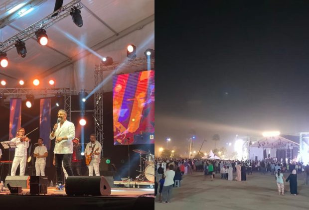 واخا الجمهور قليل.. حاتم عمور يصر على الغناء في أولى حفلات مهرجان “وي كازابلانكا” (صور)