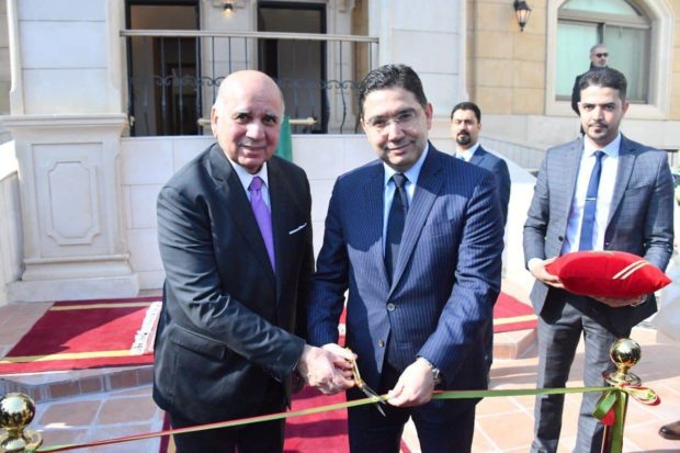 بعد 18 عاما من الاغلاق.. المغرب يعيد فتح سفارته في بغداد (صور)