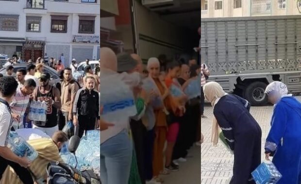 كيعاونو بالقليل والكثير.. عشرات المواطنين المغاربة ينخرطون في حملات جمع التبرعات لضحايا الزلزال (فيديوهات)